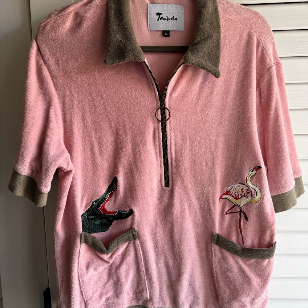 Tombolo ‘Flamingo Tartare’ Cabana Shirt